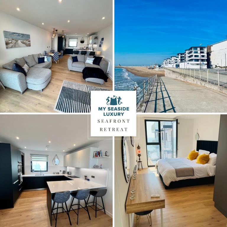 Seafront retreat - Beachfront Luxury Apartment with Panoramic Sea Views, Balcony & Parking space - B&B Ramsgate