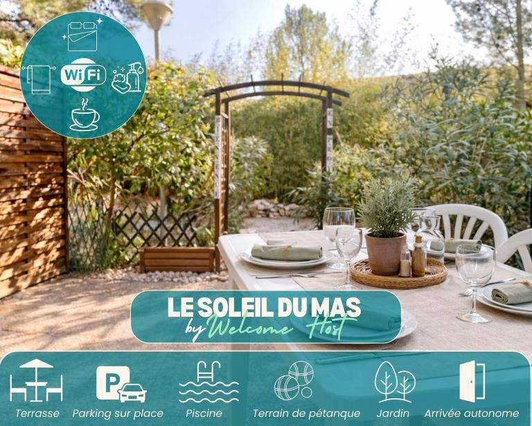 Le Soleil du Mas, 2 pers, Piscine et calme - B&B Calvisson