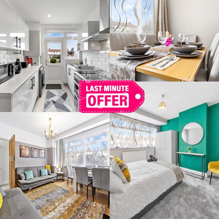 4BR 1BA New House in Wembley Harrow Sleeps 9 - Ferienwohnung Wealdstone