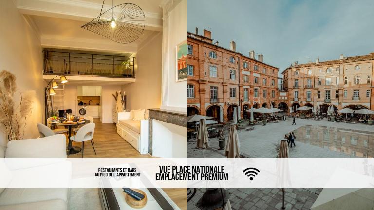 Chez Alex Vue directe sur la Place Nationale - Chambres d'hôtes Montauban