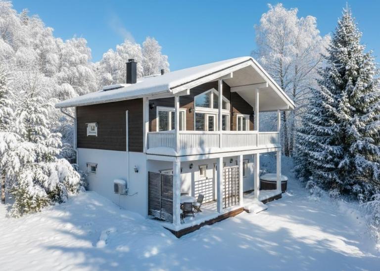 Karkutahko Villas 1B - Spacious 3BR Villa in Tahko with Private Sauna - B&B Tahkovuori