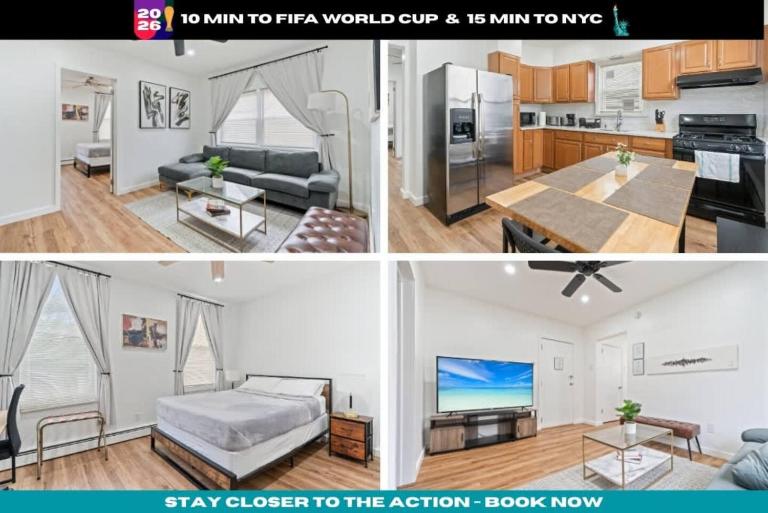 Cozy Retreat 15Min to NYC, FIFA, Mall,FREE Parking - Apartment - Ferienwohnung North Bergen