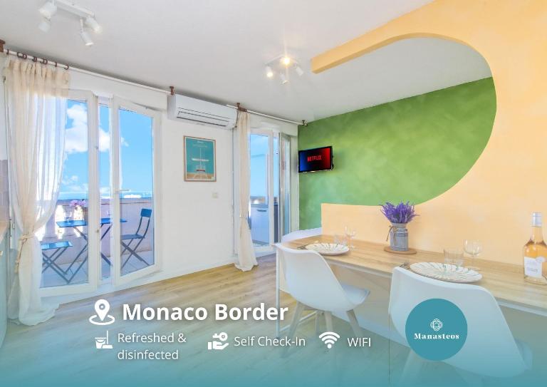 Monaco Border - Cosy studio vue mer et ville - FL - Bed and Breakfast Beausoleil