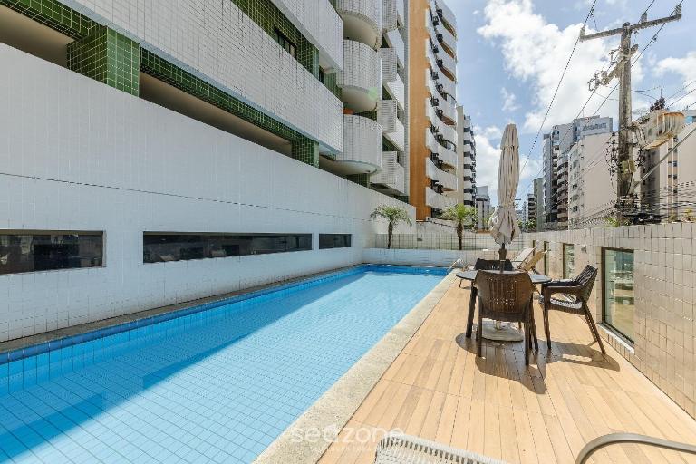 Prédio c/ piscina a apenas 700 m da Praia de Ponta Verde - MBRs - Chambres d'hôtes Maceió