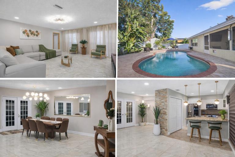 Luxury Tampa Home Heated pool and Game Room - B&B Tampa