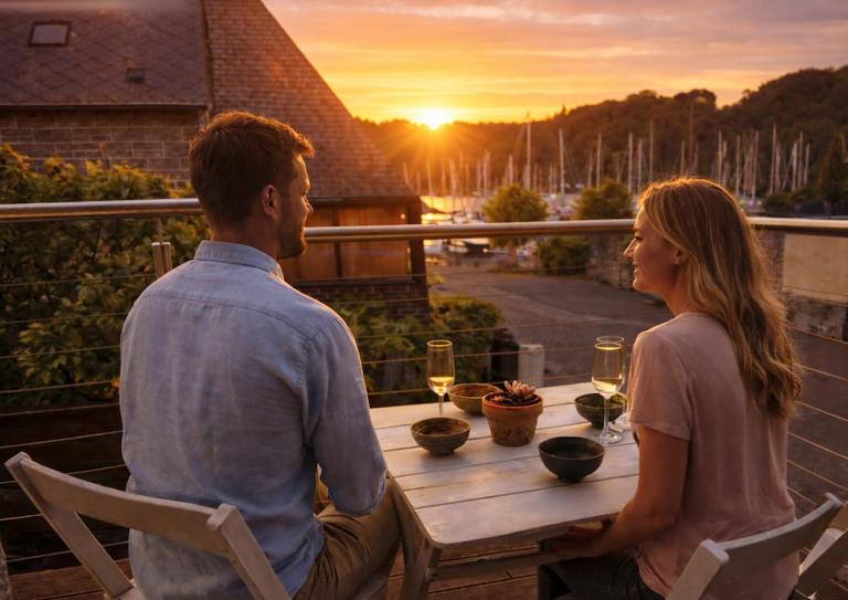 La Maison Rose - Stylish Riverside Gîte Near Dinan, Sleeps 6, Pet-friendly and River Views - Ferienwohnung La Vicomté-sur-Rance