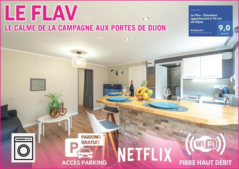 Le Flav - Charmant appartement à 10 mn de Dijon - Ferienwohnung Flavignerot