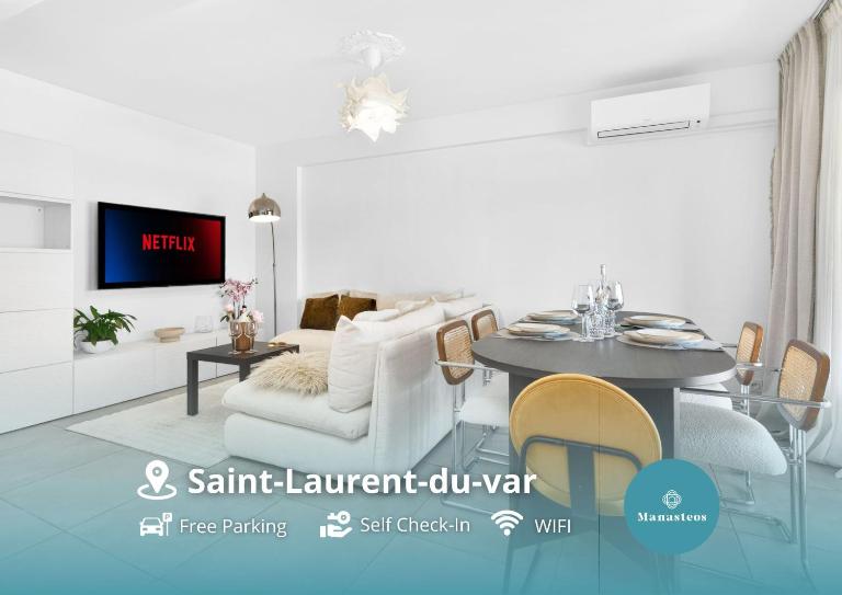 Spacieux et Paisible - Balcon & Parking - FC - B&B Saint-Laurent-du-Var
