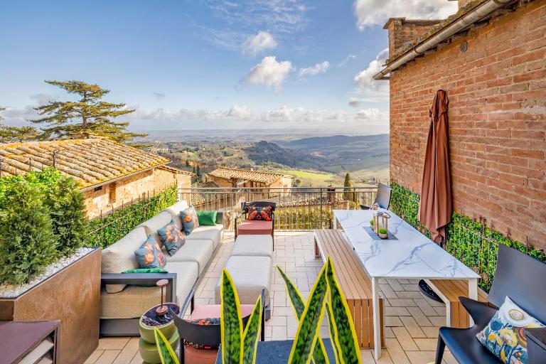 Tuscan Hilltop Terrace-Poliziano 7 - B&B Montepulciano