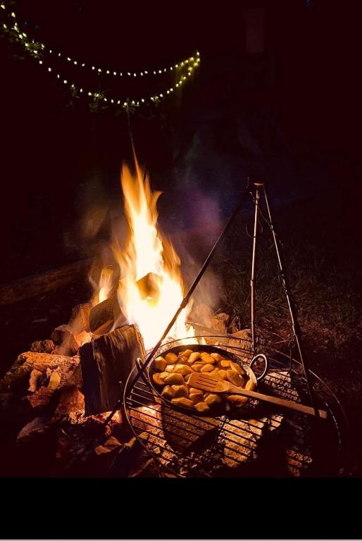 Otter Camp Private Riverside Glamping with Hot Tub - Bed and Breakfast Whelford