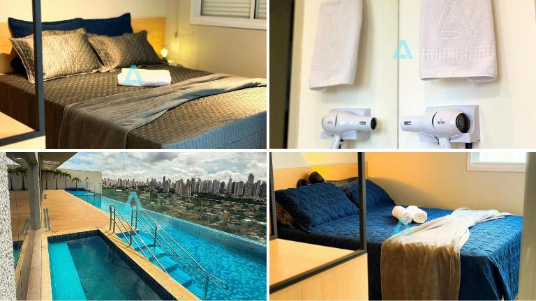 2Q, Piscina na Cobertura, Metropolitan Sidney - 3min Shopping Flamboyant - Jardim Goiás - Academia - Portaria 24h - Garagem - Moto GP - Ferienwohnung Goiânia