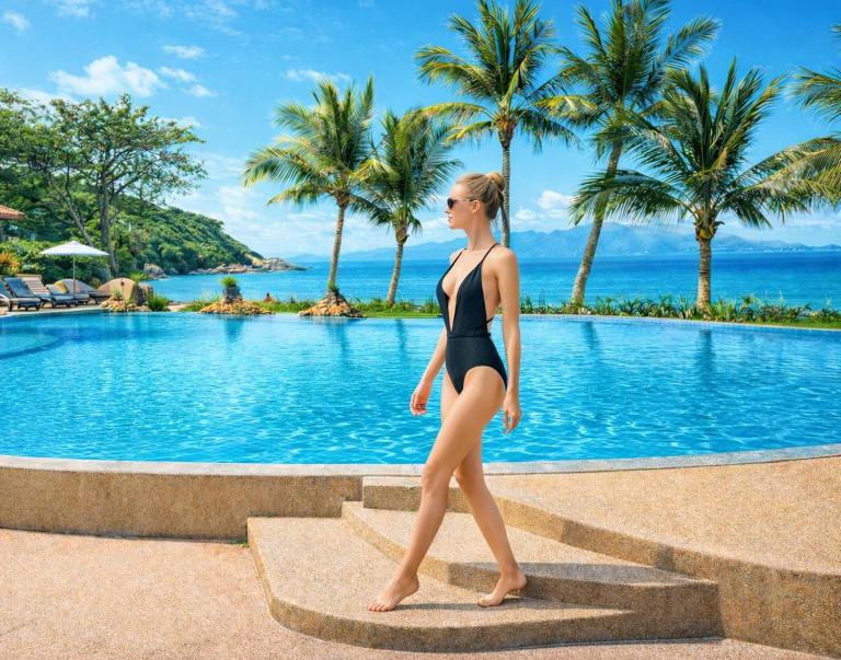 SAMUI BOHO GOLD 4BR Villa Big Private Pool Sea View Balcony Renovated 2026 Walking to Beach 110m - B&B Ko Samui