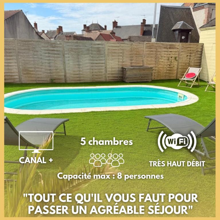 Villa de charme avec piscine privée - Bed and Breakfast Ouzouer-sur-Loire