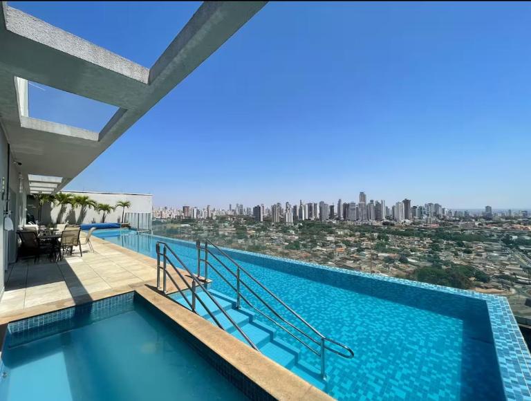 Flat Moderno com Piscina Infinita na Cobertura - Ferienwohnung Goiânia