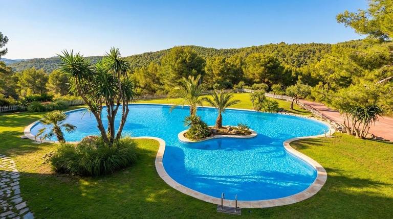 Corfu Villa in Sitges with Incredible View and Spectacular Pool Tennis View Calm Area Beaches at 30 minutes walk Bus at 200 meters - B&B Sitges