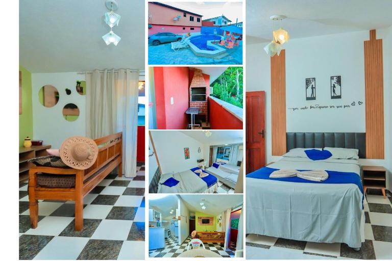 APTO 08 min a PÉ, PRAIA Taperapuan! Piscina! Churrasqueira! WI-FI, 2 Suítes Ar Condicionado! 1 Estacionamento Grátis! Cozinha Equipada - B&B Porto Seguro