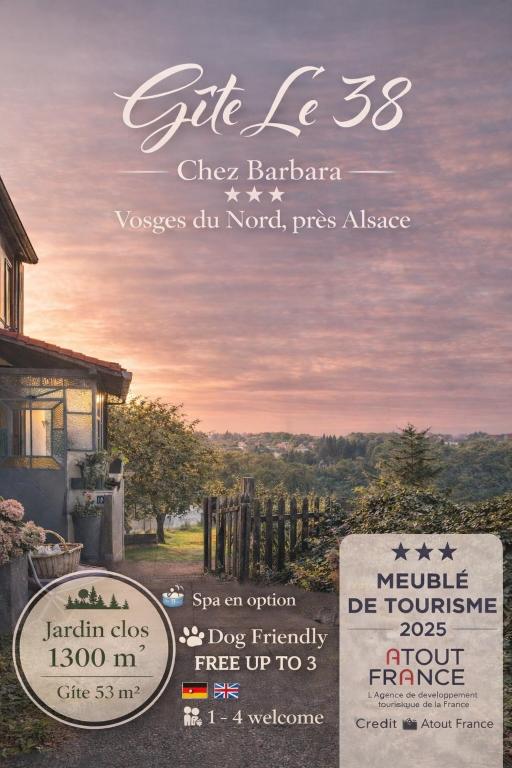 Gite Le 38 à Goetzenbruck, chez Barbara, 53m2 - B&B Goetzenbruck