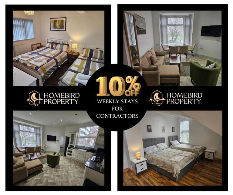 Spacious 3-Bedroom House Near Leeds City Centre By Homebird Property Management Short Lets & Serviced Accommodation Leeds With En-Suite Bathrooms & Free Parking - Bed and Breakfast Leeds