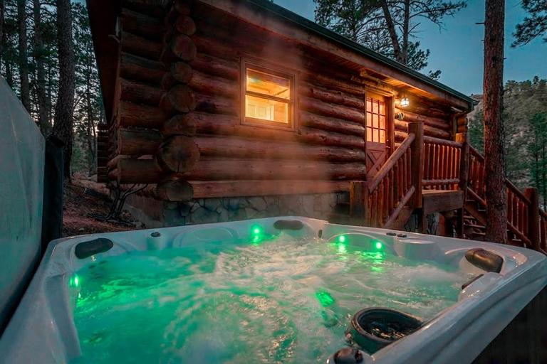 Buffalo Lodge- Cozy Log House with Hot Tub - B&B Rapid City