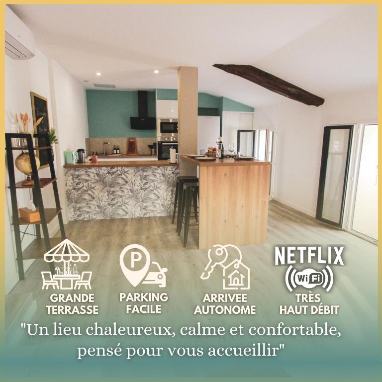 Appartement spacieux et moderne - Bed and Breakfast Châteauneuf-du-Rhône