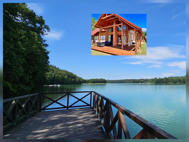 Dom "Borem Jeziorem" nad Jeziorem Gwiazdy, Ostoja Bukowo, Borowy Młyn, Kaszuby, region Gochy - B&B Borowy Młyn