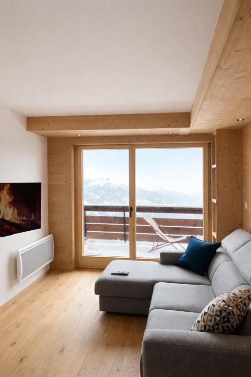 Appartement alpin, vue imprenable, 4 vallées - Ferienwohnung Bruson