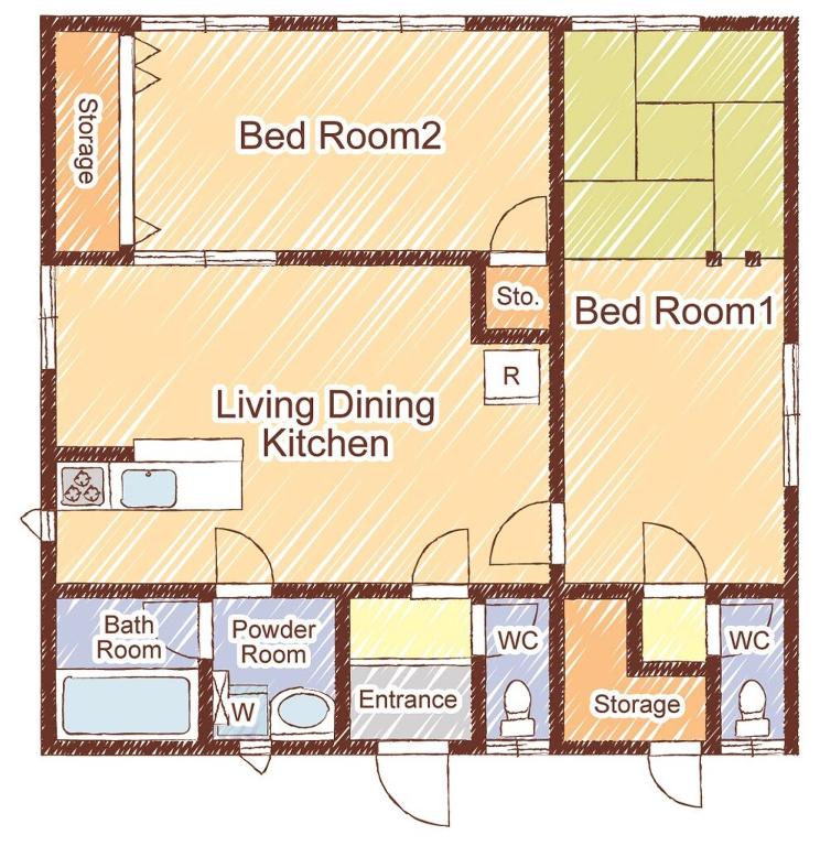 FreeParking 10-min drive to Hakodate-AP 6PPL 4beds - B&B Hakodate