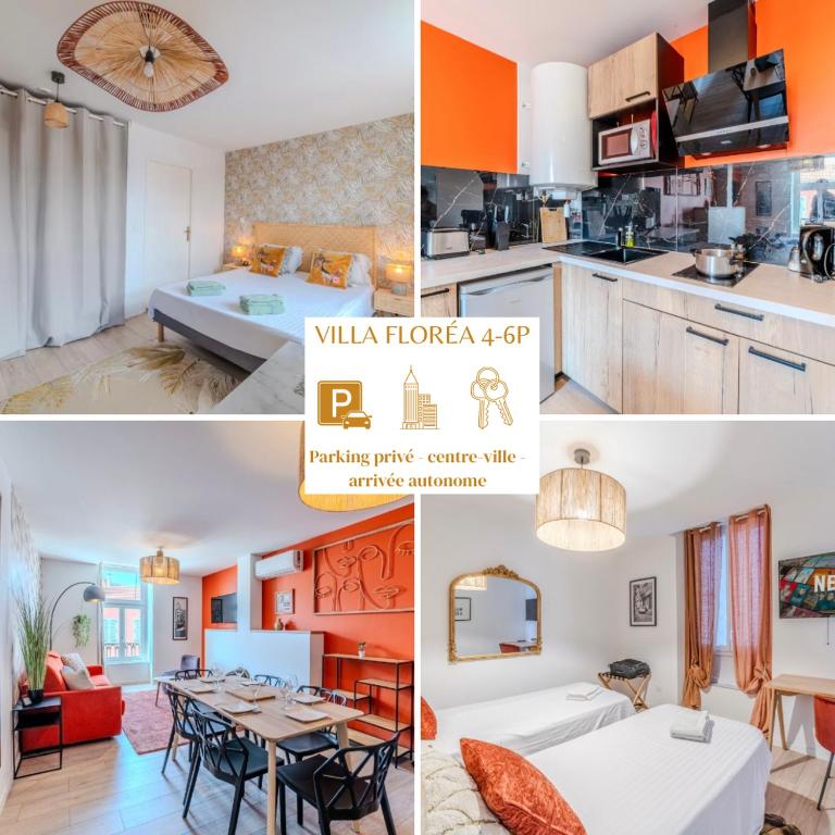 Villa Floréa 4-6p - 2 salles de bains 2ch Parking - B&B Roanne