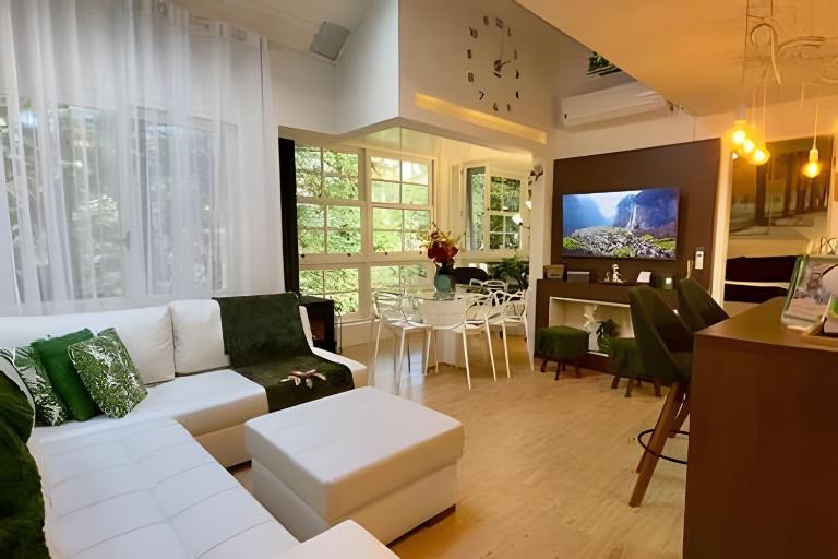 Apto Familiar|7 hospedes|2Q|Condominio|Lareira - B&B Gramado