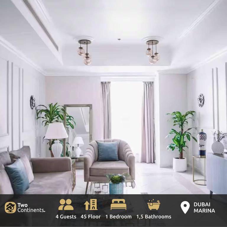 Sea & Palm View Elegant 1 Bedroom Apartment - Bed and Breakfast Dubai