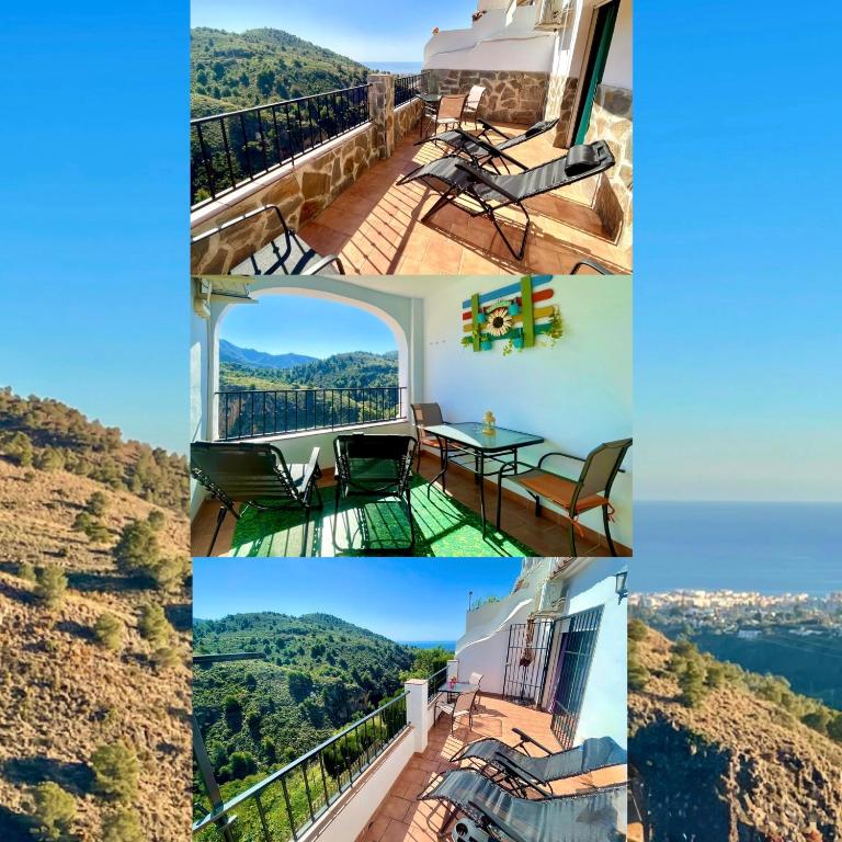 Apartamentos Axarquia , Frigiliana, terraza privada con vistas a la montaña rio y al mar - Ferienwohnung Frigiliana