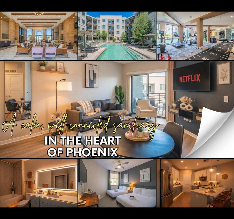 Bright 1BR Uptown Biltmore Gym Pool Parking WD - B&B Phoenix