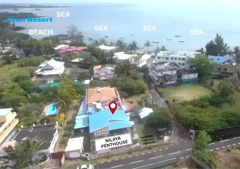 Nilaya Sea View Luxury Penthouse, BBQ, Sunrise, Sunset View & Remote Workspace - B&B Roches Noire