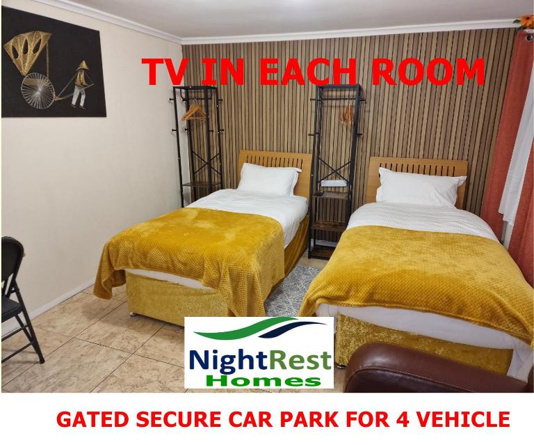 NightRest Homes 5 minutes to Luton Airport -Wifi - Free Parking -Luton - Ferienwohnung Luton