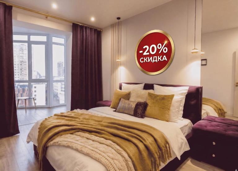 Апартаменты в ЖК River Park с 2 спальнями, панорамным видом на город - Chambres d'hôtes Dnipro