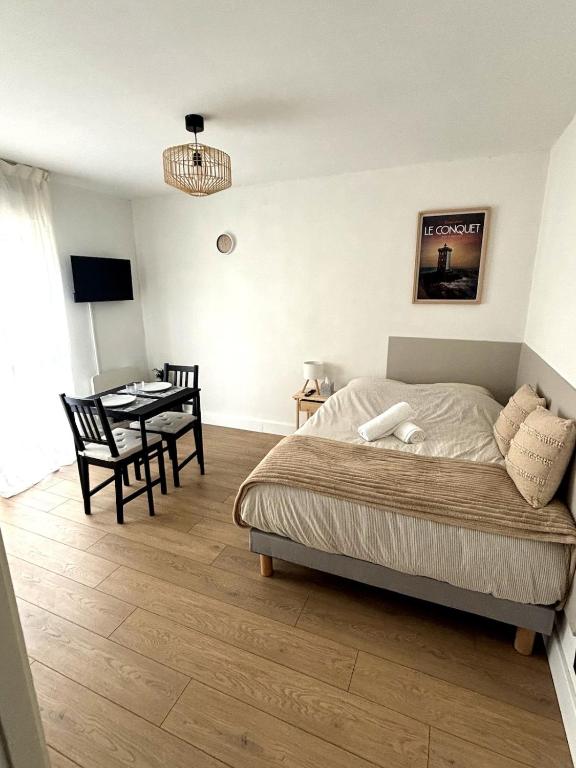 Studio rénové, proche Clinique Pasteur, UBO, parking privé gratuit - Chambres d'hôtes Brest