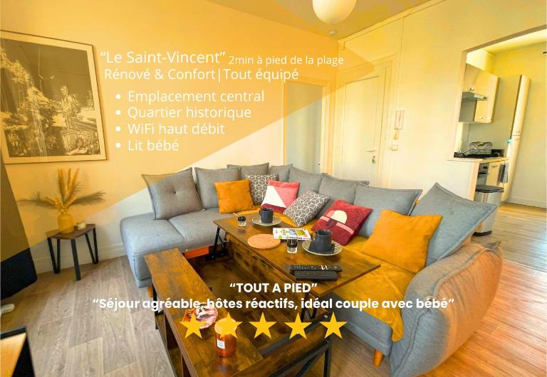 Hypercentre-Plage, Emplacement Idéal - Cocon de 50m2 "LE SAINT-VINCENT" - Bed and Breakfast Le Havre
