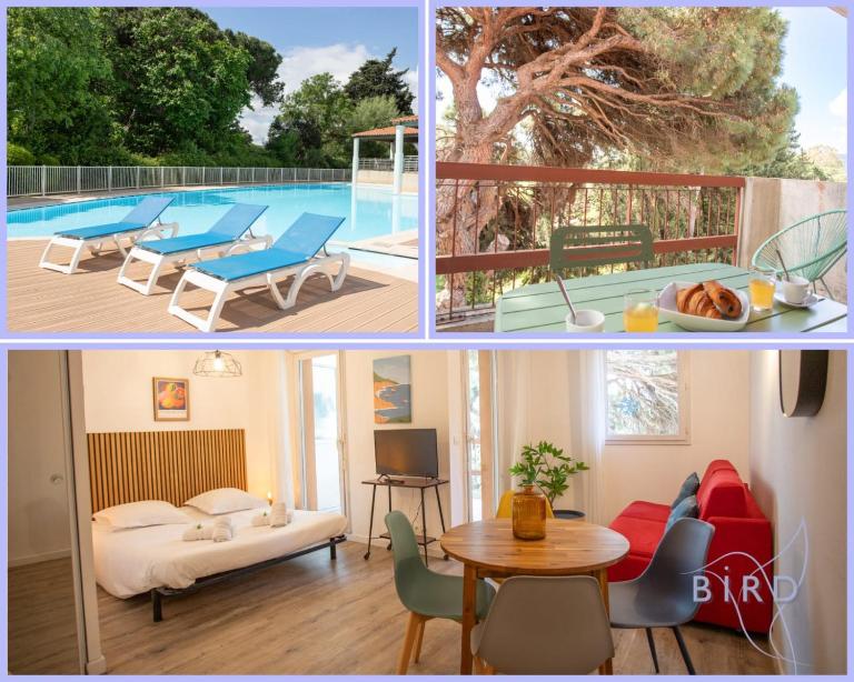 Lovely studio with golf course views close to the sea swimming pool park - B&B Mandelieu-la-Napoule