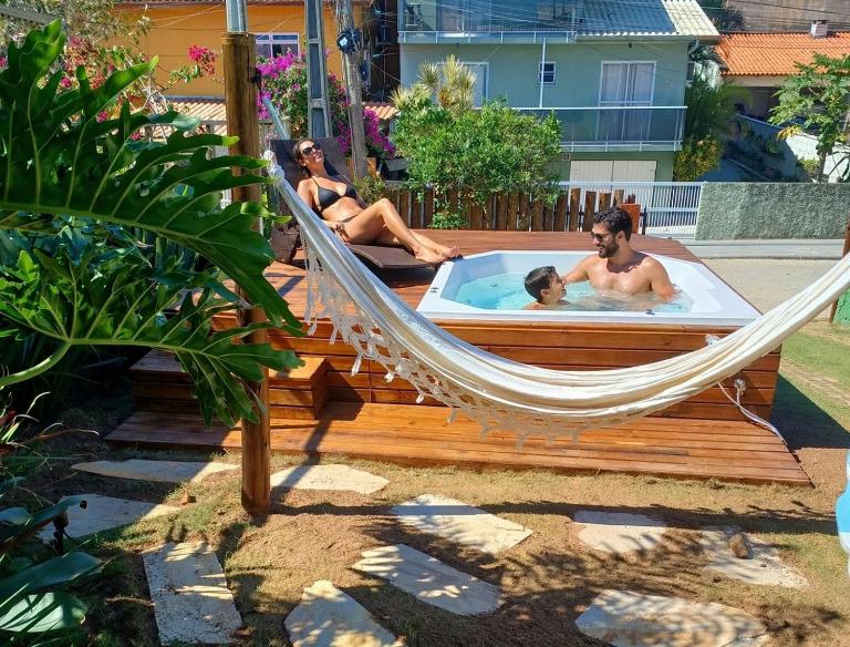Casa brasileira frente mar com SPA e estacionamento - Ferienwohnung Florianópolis