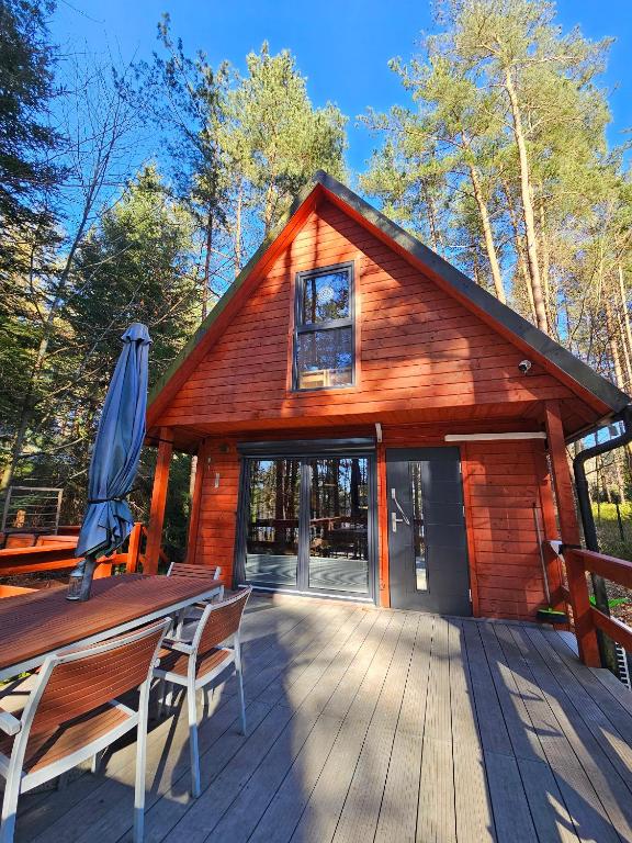 Domek w lesie przy jeziorze Kamień - Ferienwohnung Kamień