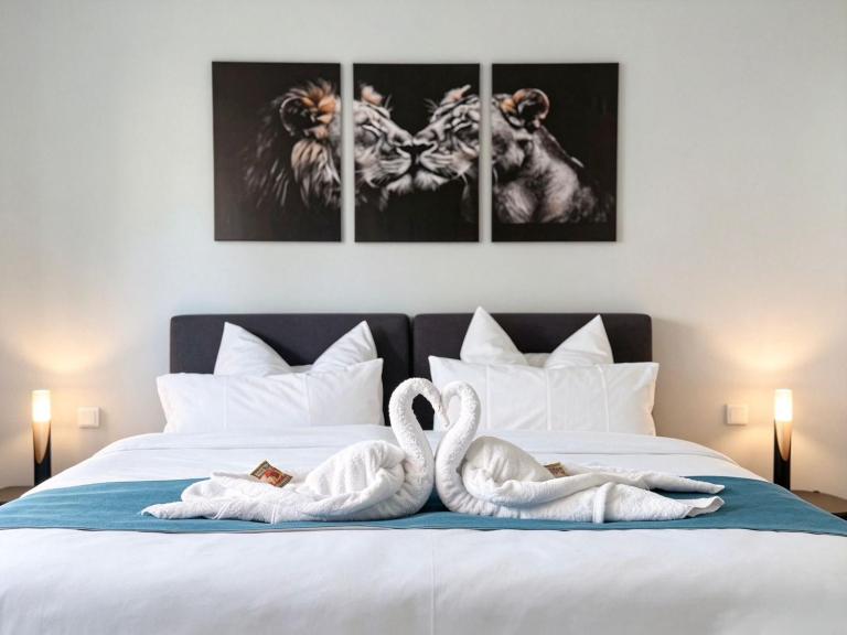 Premium Apartment 85qm nahe Therme & Kurpark 1-6 Pers Parkplatz - Bed and Breakfast Bad Lippspringe