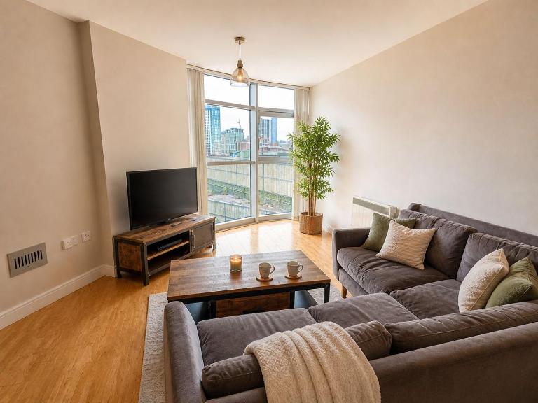 City centre 2 bedroom apartment, parking, sleeps 4 - Chambres d'hôtes Cardiff