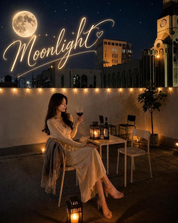Moonlight Rooftop Haven for 8 Private and Family Friendly - Chambres d'hôtes Daegu