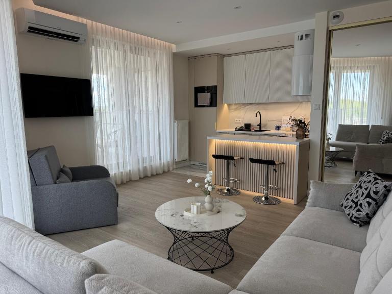 Apartament Deluxe Wiślane Tarasy 2 I Duży Taras - Ferienwohnung Krakau