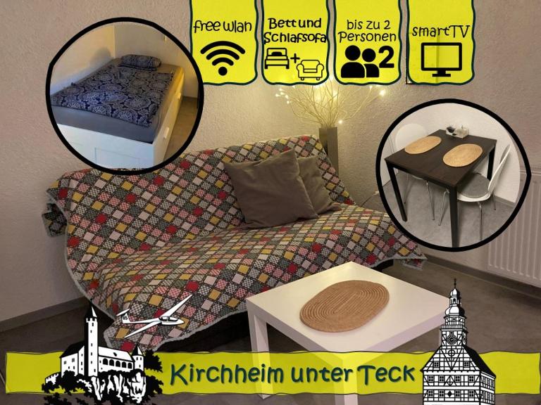 RoDo Souterrain - 2 Zimmer Apartment mit 1 Schlafzimmer - Ferienwohnung Kirchheim unter Teck