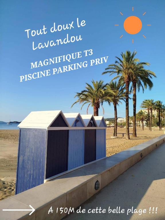 PROMO TOUT À PIED ! T3 à 150 m PLAGE LAVANDOU PISC PKG PRIV - B&B Le Lavandou