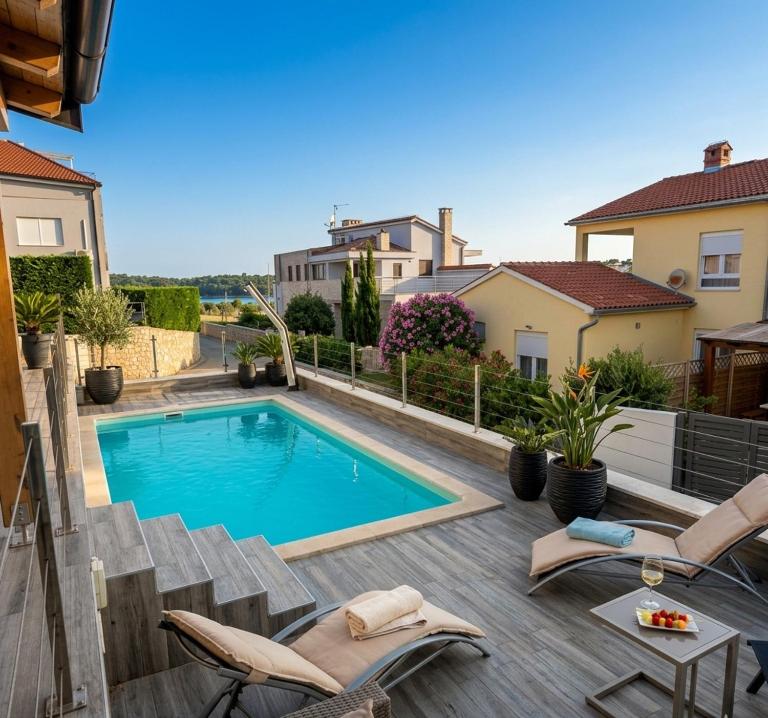 Luxury Histria Apartment with Private Pool Near the Beach - B&B Banjole