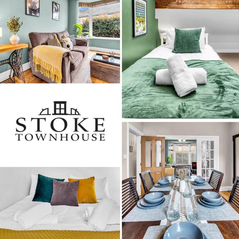 Spacious Stoke Townhouse 3BR Near Hospital & M6 with Parking - B&B Stoke-on-Trent