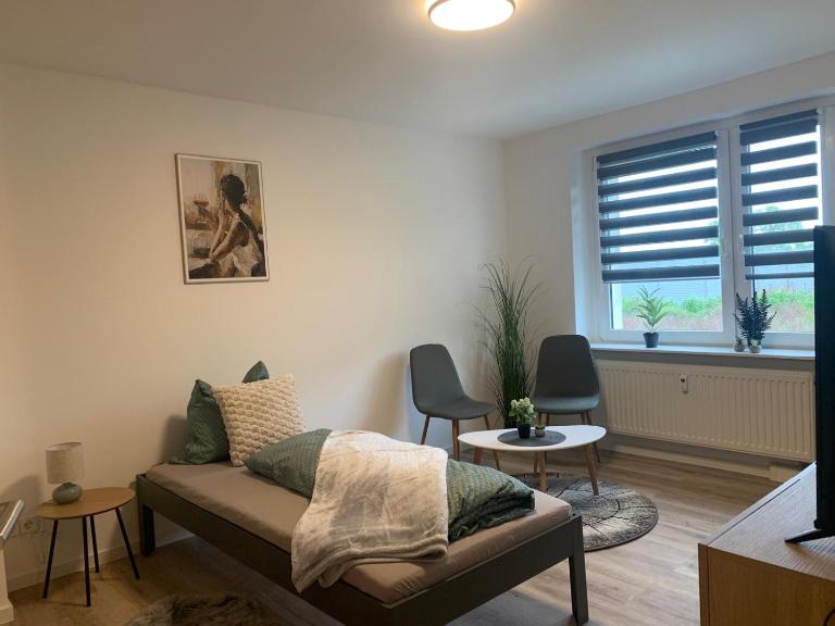 modernes 2-Raum-Apartment in Bitterfeld nähe Goitzschesee - Chambres d'hôtes Greppin