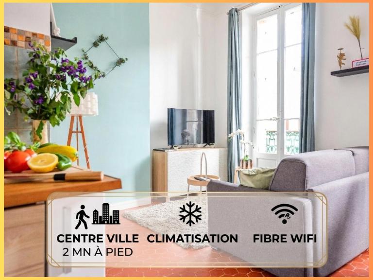 Le Garibaldi - Idéal Couple & PRO- Animaux acceptés - 5min à pied du Port - CENTRE VILLE - Commerces - Plage 10min en voiture - WIFI HD - Parking GRATUIT dans la rue - B&B La Seyne-sur-Mer